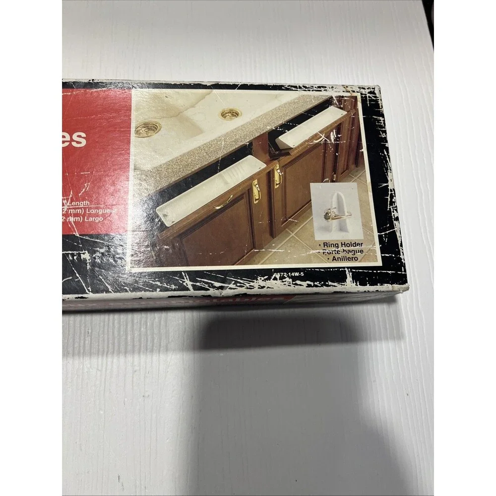 REV-A-SHELF Sink Front 2 Tip Out Trays White Polymer Kit 14 1/4